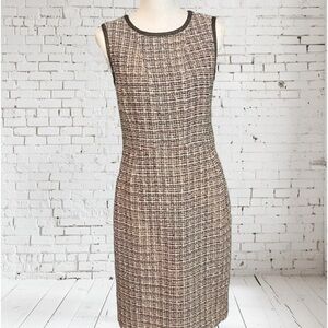 Brooks Brothers | Metallic Tweed Sheath Dress